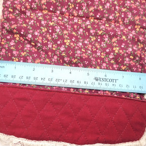 2 Vintage Handmade Quilted Fabric Book Notebook Bible Cover Carrying Case Tote - Picture 5 of 9